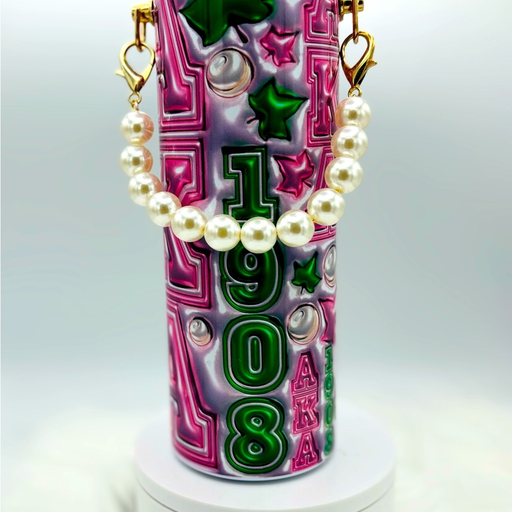 AKA 20 oz 3D Tumbler Gift w/Pearls
